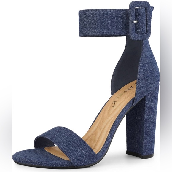Allegra K Shoes - Allegra K Women's Ankle Strap Block High Heel Sandals